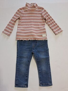 7 For All Mankind Baby Ribbed Turtleneck And Jeans 12M